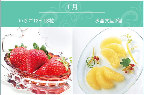 1月 いちご(12~18粒)・水晶文旦2ヶ入り