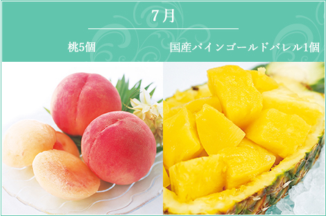 7月 桃5個入・国産パインゴールドバレル