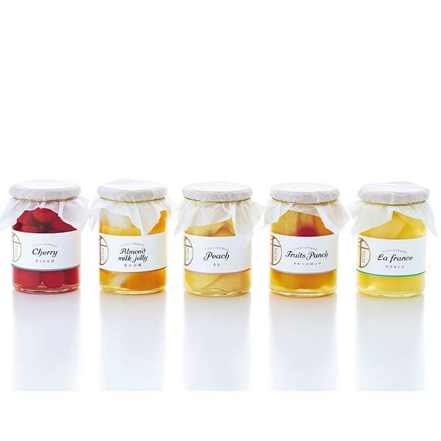 フルーツコンポート詰合せ5本入 | 銀座千疋屋オンラインショップ 1894